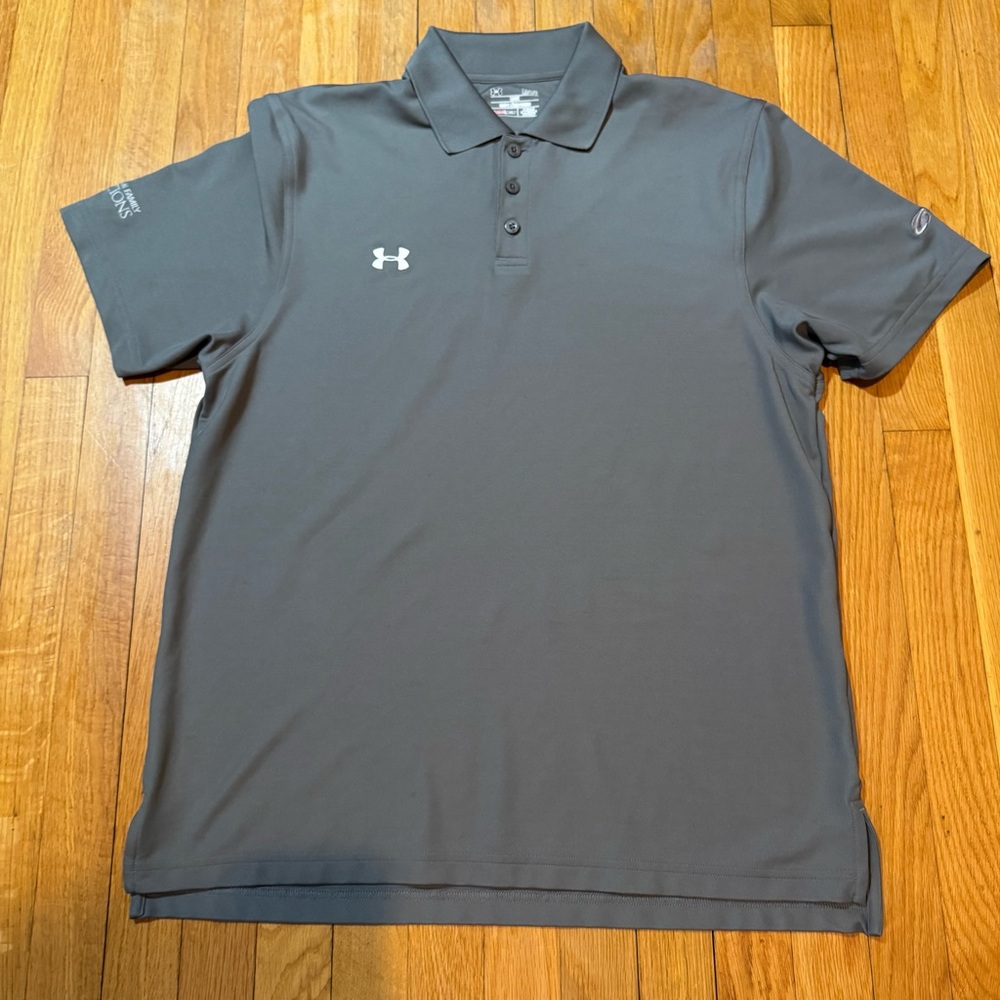 Men's (L) Under Armour Loose fit Gray Polo Shirt